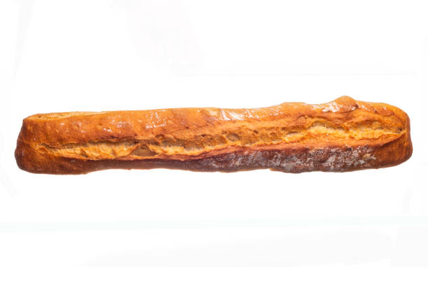istock Above view of baguette isolated on white background 1097633846