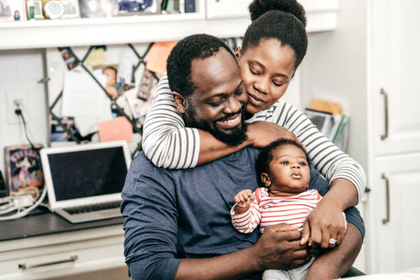 istock Millennial parents and  newborn baby 1097642626
