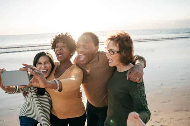 istock Taking selfie with old friends 1097644670