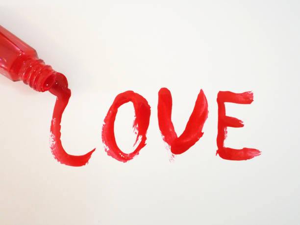 istock LOVE painted with red nail polish 1097646396