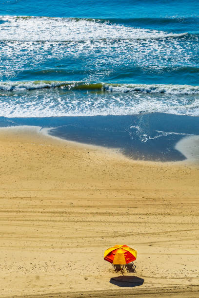 istock Myrtle Beach beachfront sun umbrella two beach chairs Myrtle Beach South Carolina 1097651112