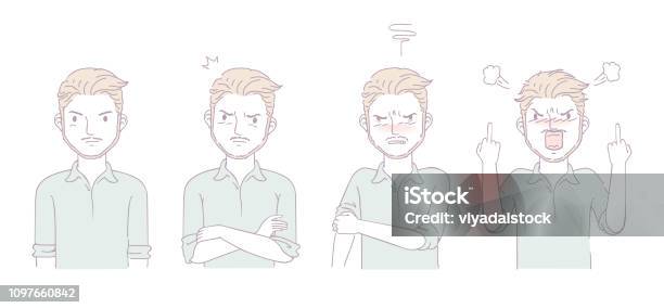 Angry Man Stock Illustration - Download Image Now - Activity, Anger, Arguing