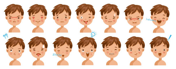 Boy Facial Emotions Stock Illustration - Download Image Now - Boys, Cartoon,  Emotion - iStock