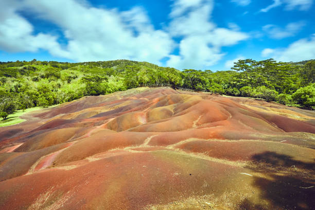 istock Chamarel seven coloured earths on Mauritius island 1097690240