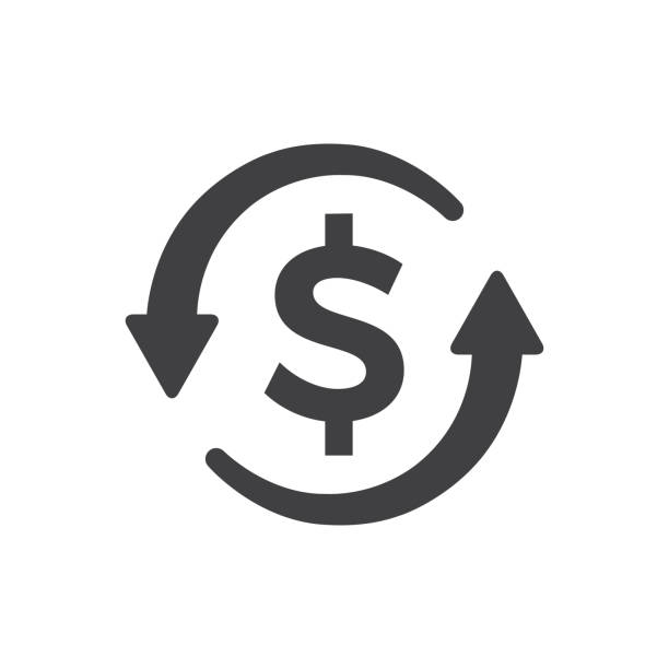 illustrazioni stock, clip art, cartoni animati e icone di tendenza di icona cambio valuta - ritorno sugli investimenti