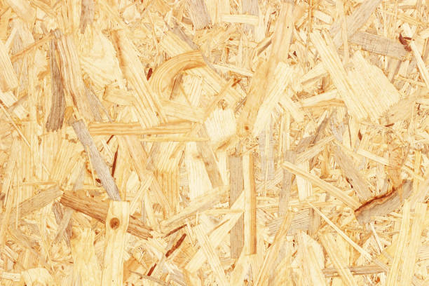 istock Recycled compressed plywood board background 1097695434