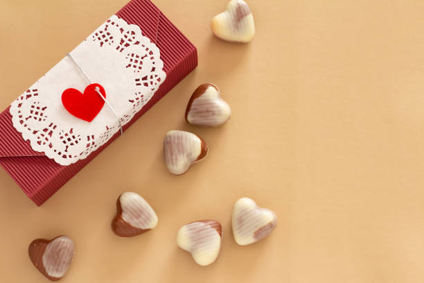 istock A box for heart shaped chocolate and Valentine's gift 1097704526