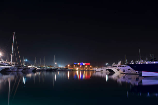 istock Antibes port at night overview 1097711164