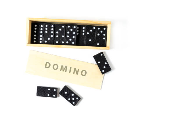 istock Box with mummers on a white background dominoes. 1097716092