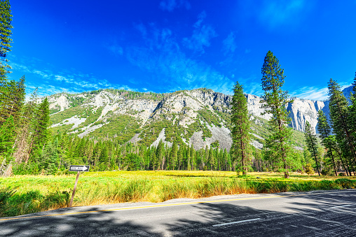 Yosemite Valley. Magnificent national American natural park - Yosemite. California. USA.