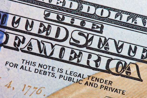 istock Macro photo details one hundred dollars bill. 1097728582