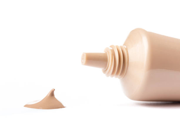 istock Liquid makeup foundation cream isolated on white background 1097739848