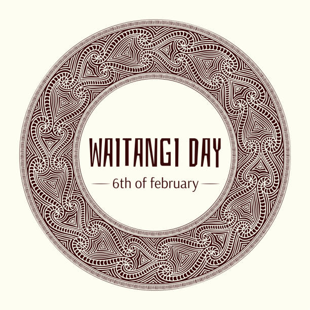 waitangi dzień wektor tła. 6 lutego. nowa zelandia wakacje - waitangi day stock illustrations