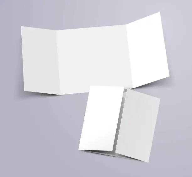 Vector illustration of three fold template