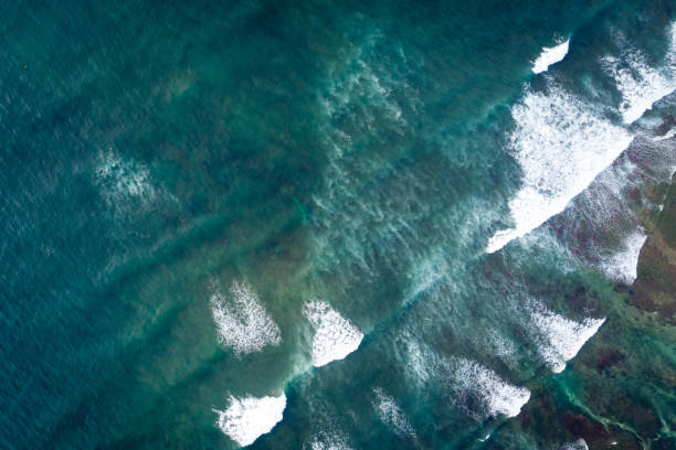 istock Aerial drone view of beautiful sea wave surface 1097747530