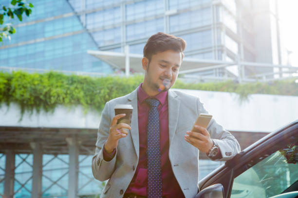 istock Business man sitting office outside - Stock image 1097748324