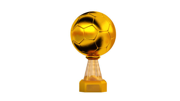 istock Front View of Handball Gold Trophy 1097755630
