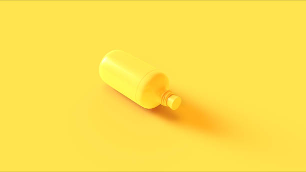 istock Yellow Vintage Medicine Bottle with a Cork Stop 1097755934