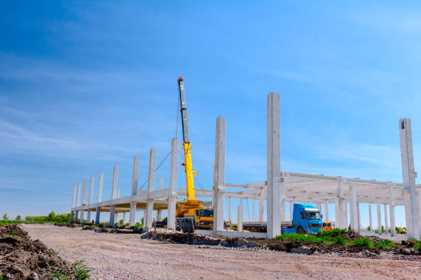istock View on building site, unfinished concrete edifice. 1097756932