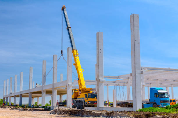 istock View on building site, unfinished concrete edifice. 1097757988