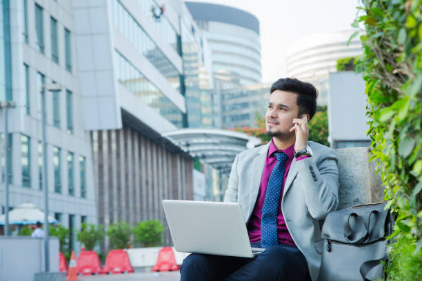 istock Business man sitting office outside - Stock image 1097762288