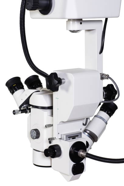 istock Modern medical equipment - portable operation surgical microscope isolated 1097764046