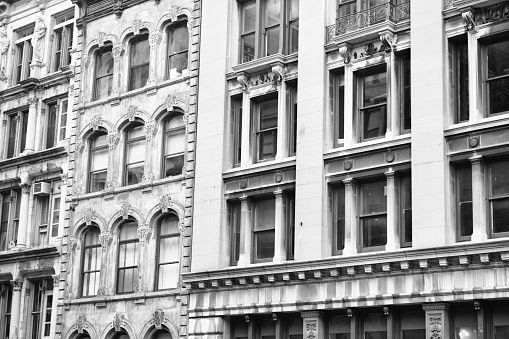 Old-fashioned Buildings, SoHo, Manhattan, NYC.