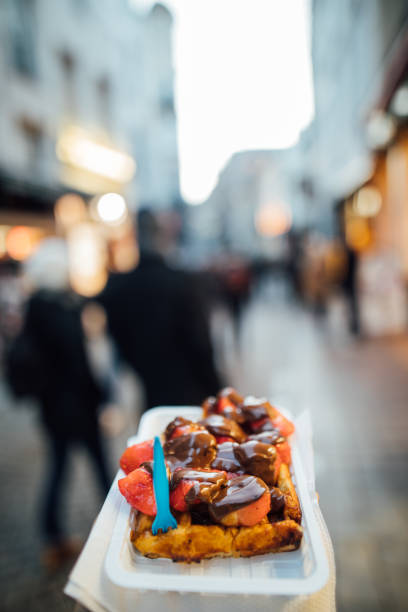 istock Famous Belgian waffle in Brussel 1097776412