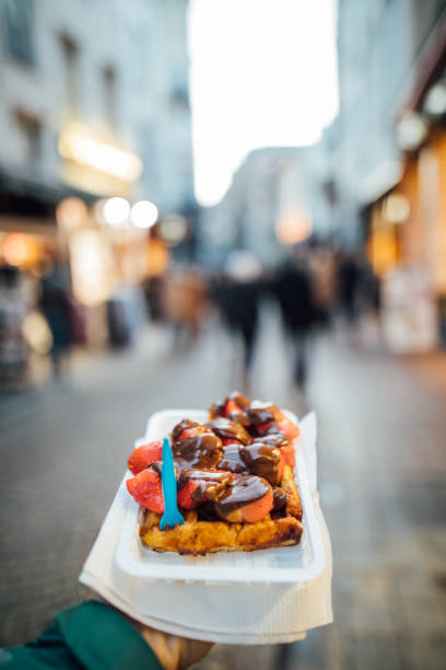 istock Famous Belgian waffle in Brussel 1097778396