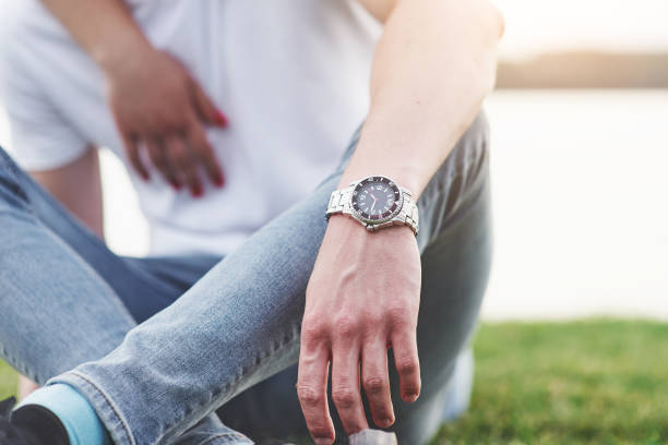 istock Men's hand with watch, free style 1097787118