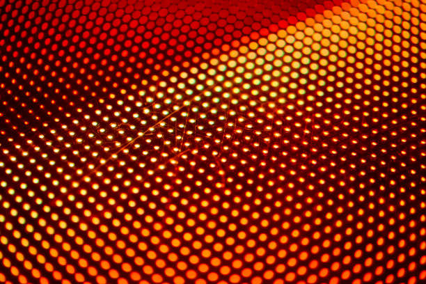 istock Abstract red yellow digital monitor 1097789628