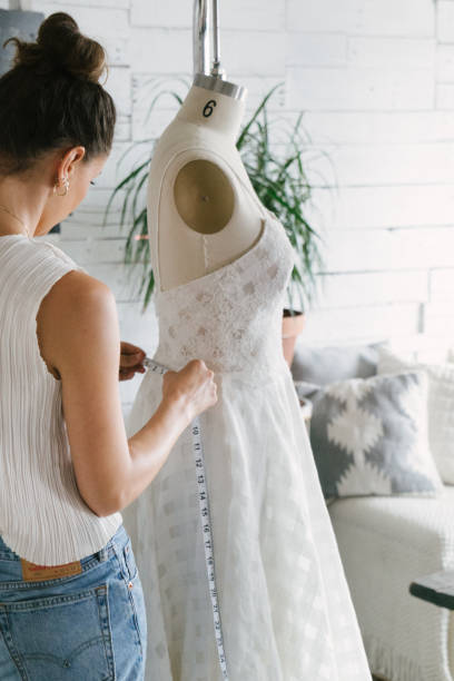 istock Fashion designer creating gowns 1097789660