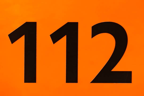 istock Orange sign 112 emergency call 1097791568