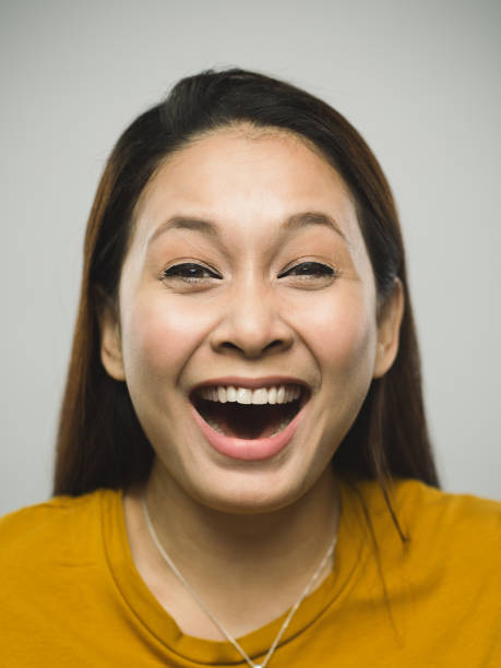 istock Real malaysian young woman with very excited expression 1097793620