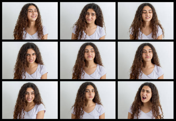 istock Girl making various facial expressions 1097793700