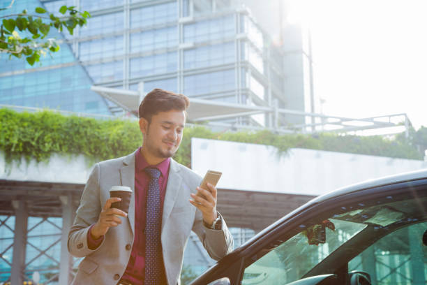 istock Business man sitting office outside - Stock image 1097797236
