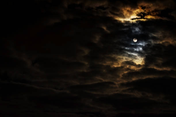 istock Night sky with full moon and  beautiful clouds. 1097797510