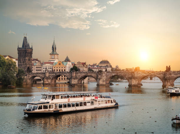 istock Touristic boat in Prague 1097799484