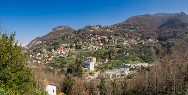 istock Panoramic view on city of Perledo from Vezio 1097807206