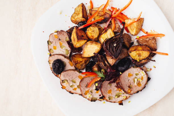 istock Pork steak with baked potatoes 1097809868