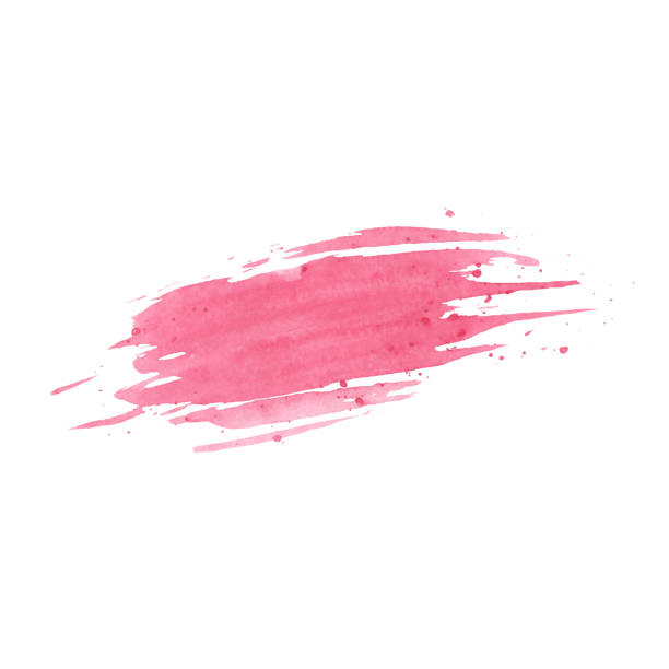 handgemalte rosa vektor aquarellpinsel textur auf dem weißen hintergrund isoliert. geeignet für karten, einladungen und vieles mehr. - usable stock-grafiken, -clipart, -cartoons und -symbole