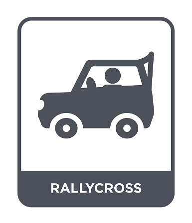 rallycross icon vector on white background, rallycross trendy filled icons from Sport collection