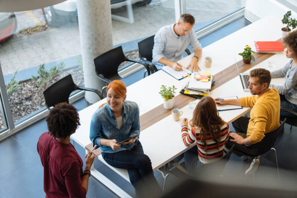 istock Group of business people at work 1097833184