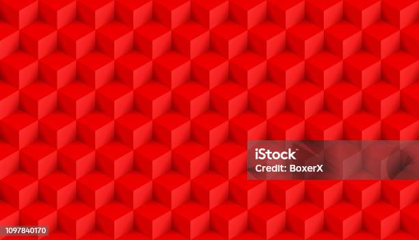 3d Pattern Square Red 3d Realistic Red Square Pattern Medern Cube Texture Geometric Symmetry ...