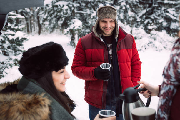istock Lets take some break, enjoy fresh air and cap of tea 1097846156