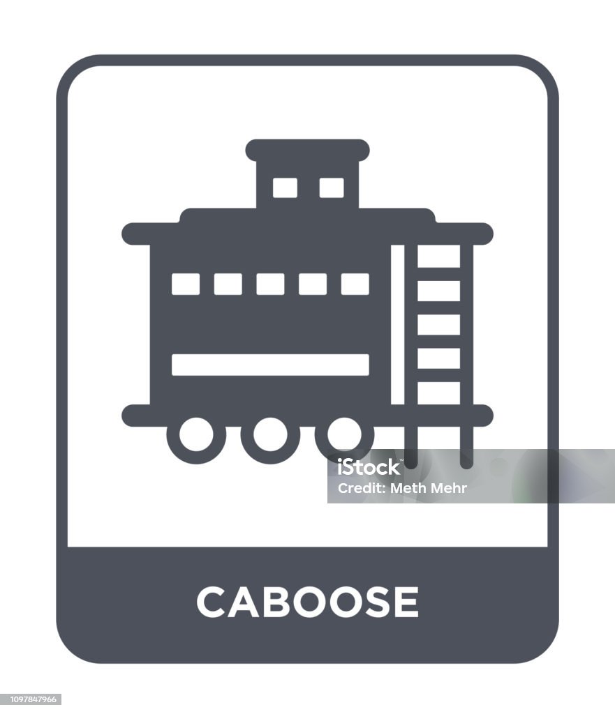 caboose icon vector on white background, caboose trendy filled icons from Transportation collection Azerbaijan stock vector