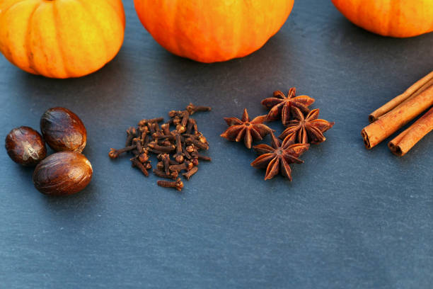 istock Pumpkin spice and fruits 1097848520