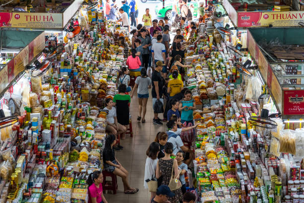 People walking down the famous 100m long City's Book Street, full of book shops, stalls and cafes