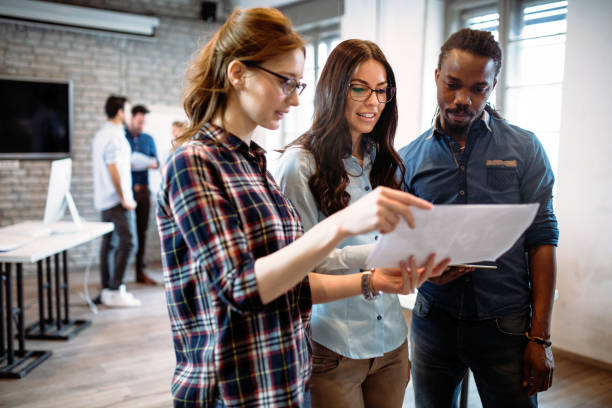 istock Portrait of architects having discussion in office 1097860592