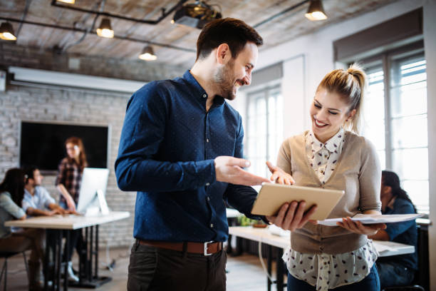 istock Portrait of architects having discussion in office 1097860662